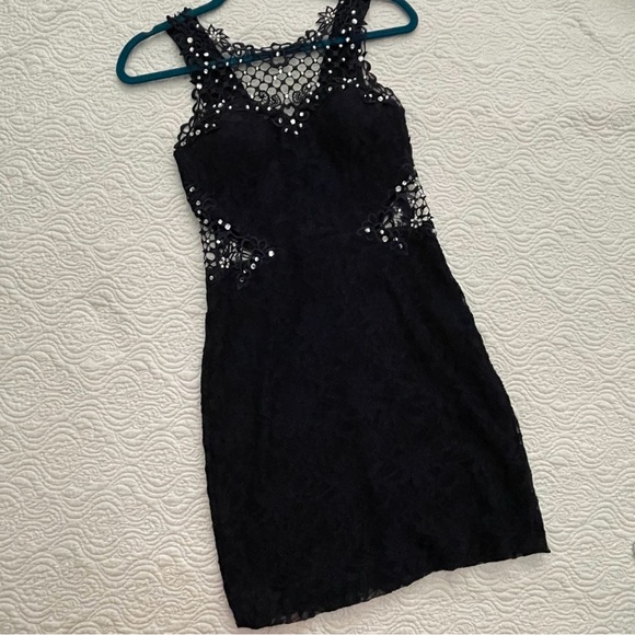 Jodi Kristopher Midnight Blue Evening Dress Size 1 - Picture 2 of 16